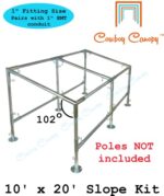 10' x 20' Slope, Lean-to Canopy Fittings Kits, DIY Metal Carport Frame Parts, 1" EMT - Image 2