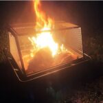 Sunnydaze 36-Inch Northland Steel Outdoor Fire Pit with Grill - Outdoor Fireplace with Cooking Grate, Spark Screen, Cover, and Poker - Image 9