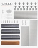 Hipicute 20'x10'x11' Heavy-Duty Portable Garage with Canopy, Front and Back Doors, Roll-Up Windows, Carport Shelter Reinforced Structure for Cars, Trucks, Boats, and Parties - Gray - Image 7