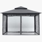 ABCCANOPY Gazebos for Patios 10x12 - Outdoor Steel Frame Gazebo with Mosquito Netting for Lawn Backyard Garden Deck (Dark Gray) - Image 6