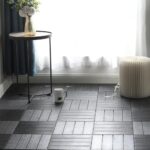 Panana 9Pcs Plastic Interlocking Deck Tiles, 12"x12" Waterproof Outdoor Composite Flooring Floor Decking Tiles for Porch Poolside Balcony Backyard, Dark Gray - Image 7