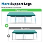 Quictent 10x20 ft Heavy Duty Carport Galvanized Car Tent Outdoor Canopy Boat Shelter with Reinforced Structure - Green - Image 3