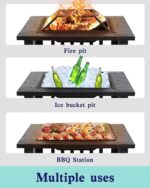 PayLessHere Outdoor Fire Pit, 32 Inch Firepit Table Metal Outdoor Fireplaces with Waterproof Cover for Outside Patio Camping and Garden - Image 5