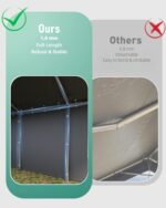 Hipicute 20'x10'x11' Heavy-Duty Portable Garage with Canopy, Front and Back Doors, Roll-Up Windows, Carport Shelter Reinforced Structure for Cars, Trucks, Boats, and Parties - Gray - Image 5