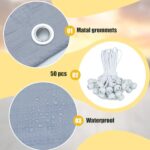 Wesnoy 12 x 20 ft Heavy Duty Canopy Replacement Cover Waterproof Carport Garage Car Shelter Tarp Tent for Car Canopy with 50 Ball Bungees, Only Top Cover, Frame is Not Included - Image 3