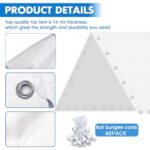 10 x 20 Ft Heavy Duty Carport Canopy Waterproof Canopy Cover with 40 Ball Bungees Cords,Waterproof & UV Protected and Easy Installation,Frame is Not Included - Image 3