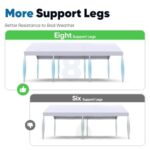 Quictent 10’x20’ Heavy Duty Carport Car Canopy Galvanized Car Boat Shelter with Reinforced Steel Cables-White - Image 2