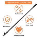 BsBsBest Fire Poker for Fire Pit, 46 Inch Extra Long Portable Campfire Poker for Fireplace, Camping, Wood Stove, Outdoor and Indoor Use, Rust Resistant Stainless Steel Black Finish - Image 6