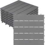 Interlocking Deck Tiles Pack - Snap Together Plastic Flooring | 12 x 12 Plastic Outdoor Floor Tiles for Patio & Balcony - Image 8