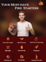 Nvkrvks Fire Starter, Easy-Burning Fire Starter Squares for Wood Stoves, Campfires, Grill Pit and Fireplace, Natural & Waterproof BBQ Fire Starters, 64 Mini Square - Image 6