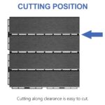 MYFAMIREA 36 Pcs Plastic Interlocking Deck Tiles 12" x 12" Patio Floor Decking Tiles Indoor Outdoor Waterproof Non-Slip Flooring Tiles All Weather Use for Balcony Backyard Porch Poolside, Dark Grey - Image 4