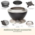 Cuisinart 24” Cleanburn Smokeless Fire Pit with Removable Base for Ash, Portable Wood Burning Outdoor Fireplace, Stainless Steel Smoke Free Outdoor Heater, Enhanced Airflow and Easy Cleanup - Image 6