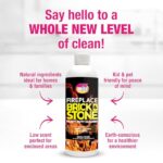 Quick N Brite Fireplace Gel Cleaner with Scrub Brush for Brick, Stone, Rock, Tile, and Marble, Nonabrasive Fireplace Cleaner, Made in the USA, 16 oz - Image 5