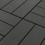 Panana 9Pcs Plastic Interlocking Deck Tiles, 12"x12" Waterproof Outdoor Composite Flooring Floor Decking Tiles for Porch Poolside Balcony Backyard, Dark Gray - Image 6