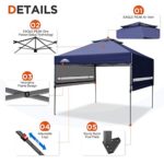 EAGLE PEAK 17x10 Pop up Gazebo Canopy Tent Outdoor Instant Canopy Shelter with Adjustable Dual Half Awnings (Blue) - Image 7