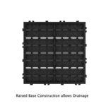 Interlocking Deck Tiles - 6-Pack Wood Plastic Composite Patio Tiles - Outdoor Flooring for Balcony, Porch, and Garage by Pure Garden (Dark Gray) - Image 5