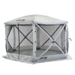 CLAM Quick-Set Escape Sport 11.5’ x 11.5’ Pop-Up Outdoor Camping Gazebo Instant Screen Tent 6-Sided Canopy Shelter with 6 Wind and Sun Panels, Gray - Image 6