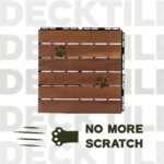 VICTORY RELAX Acacia Wood Flooring Interlocking Deck Tiles for Patio Decor 9 Pcs 6 Slats VR Brown - Waterproof Indoor & Outdoor Decor - Balcony Garden Decking Tile (12.24 * 12.24 * 0.75 inches) - Image 7