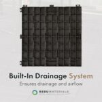 EcoTrend 24-Pack 12”x12” Interlocking Deck Floor Tiles, Slate Black – Rubber & Plastic Outdoor Flooring for Patio, Porch, Balcony, Pool Area, Garden, Garage or Backyard – Modular Decking Grid Panels - Image 5