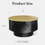 OutVue 26" Wood Burning Fire Pits with Grill & Lid, Fire Pit Table for Outside with Waterproof Cover & Fire Poker, Outdoor Firepit with Functions for BBQ,Table and Bonfire - Image 6