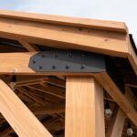 Backyard Discovery Norwood 16 ft. x 12 ft. Cedar Wood Gazebo,Thermal Insulated Steel Roof, Durable, Supports Snow Loads and Wind Speed, Rot Resistant, Backyard, Deck, Garden, Patio Light Brown - Image 8