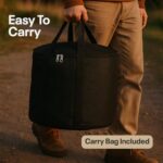 18" Smokeless Fire Pit with Removable Ash Pan, Fire Poker & Carry Bag - Portable Outdoor Fire Pit - Cast Iron - Wood Burning Lightweight Fireplace, Ideal for 4-6 People, 25 lbs - Image 8