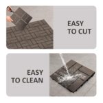 27 PCS 12x12 Interlocking Deck Tiles - All-Weather Waterproof Outdoor Pavers for Pool Decks, Balconies, Backyards & Porches, Chocolate - Image 3