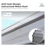 MFSTUDIO Carport 20x30 ft, Outdoor Heavy Duty Metal Shed Carports, Metal Garage Car Shelter Shade Car Port with Galvanized Roof, Frame and Bolts for 3 Cars, Truck and Boats - Image 7