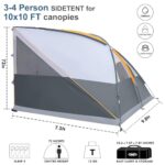 UNP Camping Cube | Pop Up Canopy Side Tent for 10' x 10' Canopies Tent Easy Set Up Gazebo Gray (Canopy/SHELTER NOT Included) - Image 2