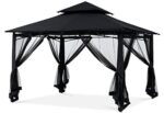 MASTERCANOPY Outdoor Garden Gazebo for Patios with Stable Steel Frame and Netting Walls (10x12,Black) - Image 6