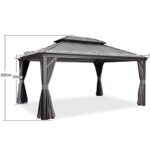 MARURY Courtyard Villa Pavilion, Outdoor Simple Courtyard Aluminum Gazebo Garden Pavilion, Balcony Outdoor Awning House Awning for Backyard, Patio - Image 6