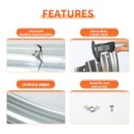 YSEJOMP 36 Inch Round Galvanized Fire Pit Ring/Fire Ring - Foldable and Perfect for Outdoor Gatherings and Campfires in The Yard/Garden/Park/Beach (3 FT Diameter, Silver) - Image 3