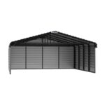 Arrow 3-Sided 20x29x7 Galvanized Steel Carport Kit - Eggshell (CPH202907ECL3)