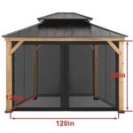CoastShade Universal Replacement Canopy Mosquito Netting Screen Sidewalls Only for 10' x 10' Gazebo Canopy,Black - Image 5