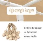 Rutile 10'x20' Carport Canopy ONLY Tent Garage Replacement Top Tarp Car Shelter Cover w/Ball Bungees Beige (Only Top Cover, Frame is not Included) - Image 2