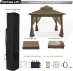 ABCCANOPY Pop Up Gazebo 13x13 - Outdoor Canopy Tent with Mosquito Netting for Patio Garden Backyard (Brown) - Image 5