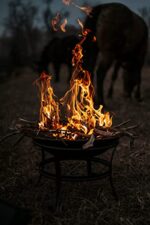 Gas One 22 in Outdoor– Wood Burning Fire Pit with Mesh Lid and Fire Picker – Durable Alloy Steel Fire Pits for Outside – Small Fire Pit for Backyard, Porch, Deck, Camping, BBQ - Image 9