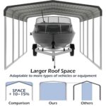 Xilingol Metal Carport, Heavy Duty Carport Canopy with Galvanized Steel Frame and Roof, Outdoor Storage Shed, Car Tent Garage Shelter for Pickup, Truck, Boat and Tractor, Grey (12x20 FT) - Image 7