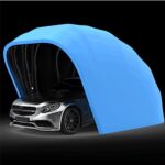 OTQEFTN Portable Folding Telescopic carport, Sunscreen carport, Hydraulic Awning, Stainless Steel semi-Automatic Mobile Garage