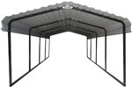 Arrow Sheds Amazon Exclusive 12' x 20' x 7' 29-Gauge Carport with Galvanized Steel Roof Panels and Enclosure Kit, Eggshell - Image 14