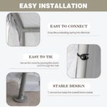 Shintenchi 6x6ft Outdoor Portable Storage Shelter Shed,Carport Storage Shed with Roll-up Zipper Door, Heavy Duty UV Resistant and Waterproof Tarp, Storage for Motorcycle, Bike, Garden Tools - Image 6