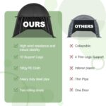 COBIZI Carports 10x20 Heavy Duty Portable Garage with All-Steel Metal Frame & Vents, Round Style Anti-Snow Waterproof Car Canopy Portable Carport Canopy Outdoor Storage Shelter for Car, Boat, Truck - Image 3