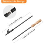 Fireplace Fire Pit Campfire Poker Stick. Uten 32-Inch in Heavy Duty Fireplace Poker. Solid Steel Fire Pit Poker, Fire Pit Accessories for Fireplace Camping Wood Stove Indoor and Outdoor. - Image 2