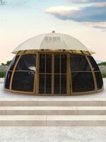 XINTAOSM Space Capsule, Summerhouses, Garden Buildings, Outdoor Sun Room Courtyard Leisure Circular Hotel Villa Terrace Gazebo Mobile Full Star Room (Color : Customization) - Image 5