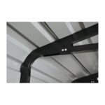 Arrow 2-Sided 20x24x07 Enclosure Galvanized Steel Carport- Charcoal (CPHC202407ECL2) - Image 4