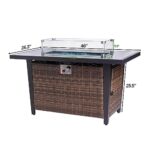 Naga Bahna 52 Inch AluminiumPropane Fire Pits Outdoor Gas Fire Pit, 50,000 BTU Auto-Ignition Gas Firepit Table with Ceramic Tabletop, Steel Base, Glass Fire Stones and Water-Resistant Cover for Patio - Image 5