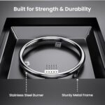 Ciays 32 Inch Propane Fire Pits,50,000 BTU Gas Fire Pit Table for Outsides with Steel Lid and Lava Rock, 2-in-1 Square Fire Table for Gatherings Parties on Patio Deck Garden Backyard, Black - Image 8