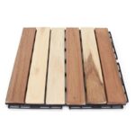Deck Tiles - Patio Pavers - Acacia Wood Outdoor Flooring - Interlocking Patio Tiles - 12"x12" (20 Pack) - Natural Acacia Finish - Straight Pattern Decking - Image 3