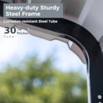 GREEN PARTY 14 x 25 ft Metal RV Carport Kits with Galvanized Steel Roof, Heavy Duty 2 Car Outdoor Car-Shed Canopy, Car Tent Metal Garage Shelter for RV, SUV, Truck, Tractors and Boats, Gray - Image 3