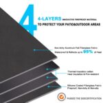 DocSafe 48" Round Fire Pit Mat, 4-Layer Fireproof Under Grill Mat Heat Insulated Indoor Fireplace Pad Protector for Decks,Patios,Grass,BBQ Smoker, Portable Reusable Oil-Proof and Waterproof, Black - Image 6